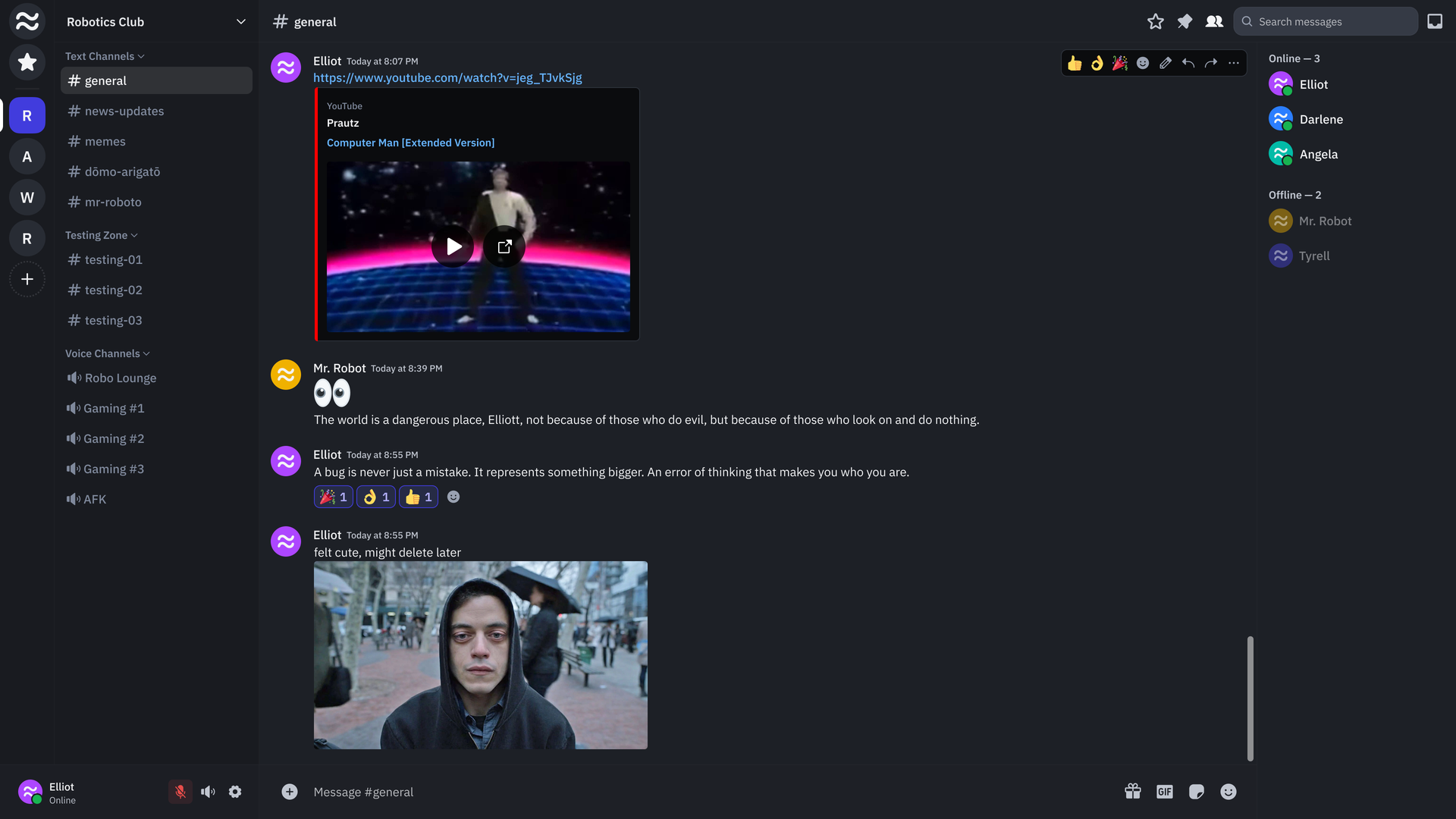 RdChat desktop interface